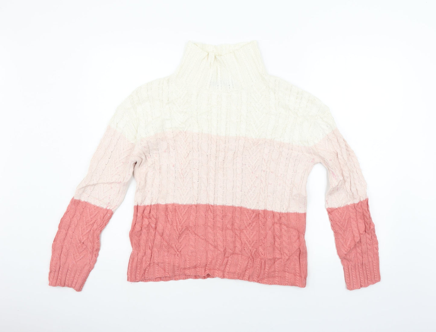 Marks and Spencer Womens Beige Striped  Pullover Jumper Size XS