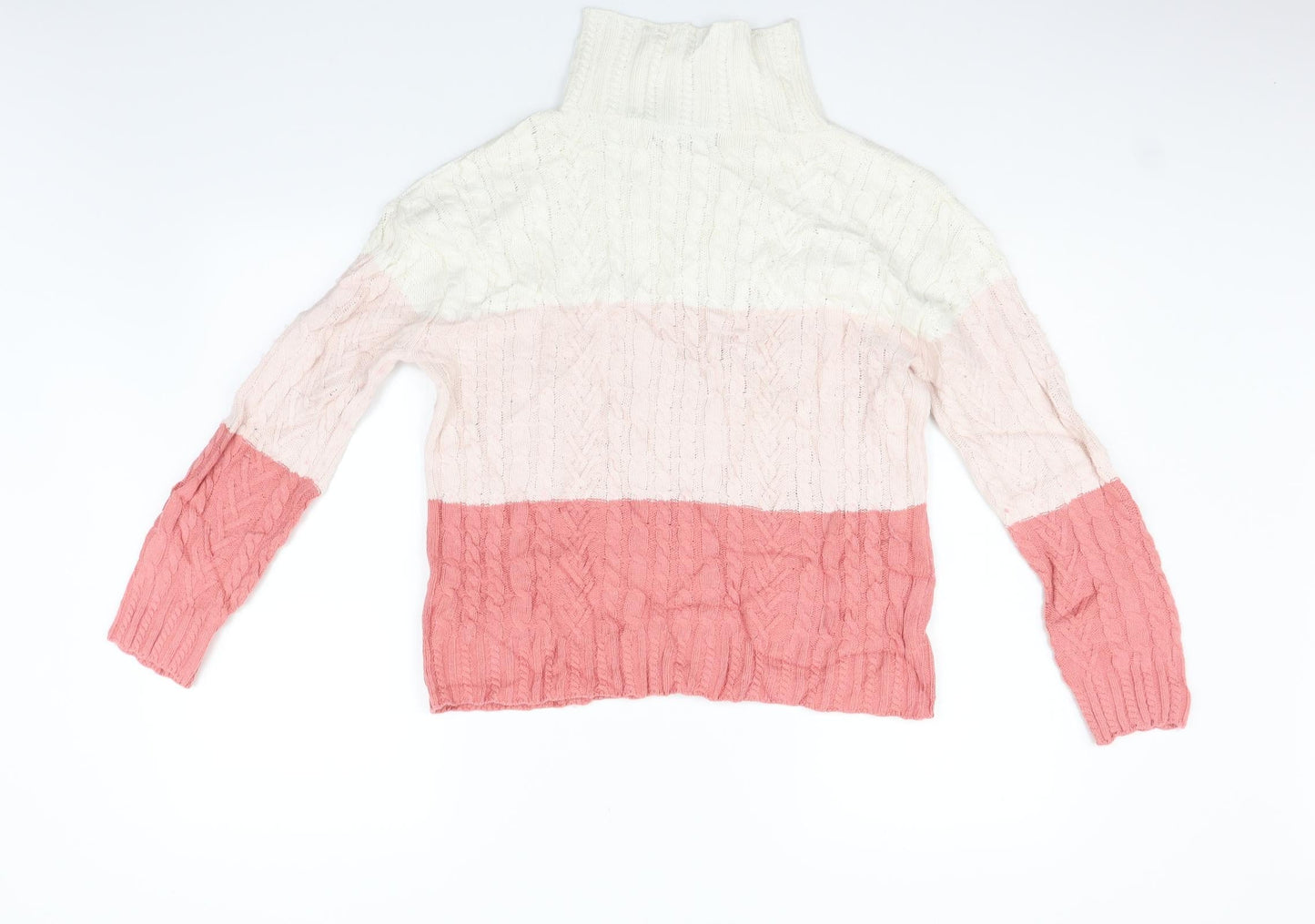 Marks and Spencer Womens Beige Striped  Pullover Jumper Size XS