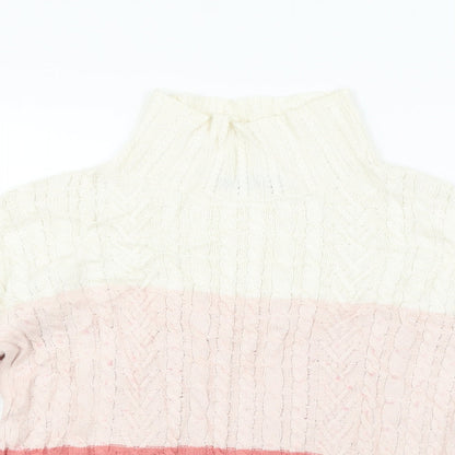 Marks and Spencer Womens Beige Striped  Pullover Jumper Size XS