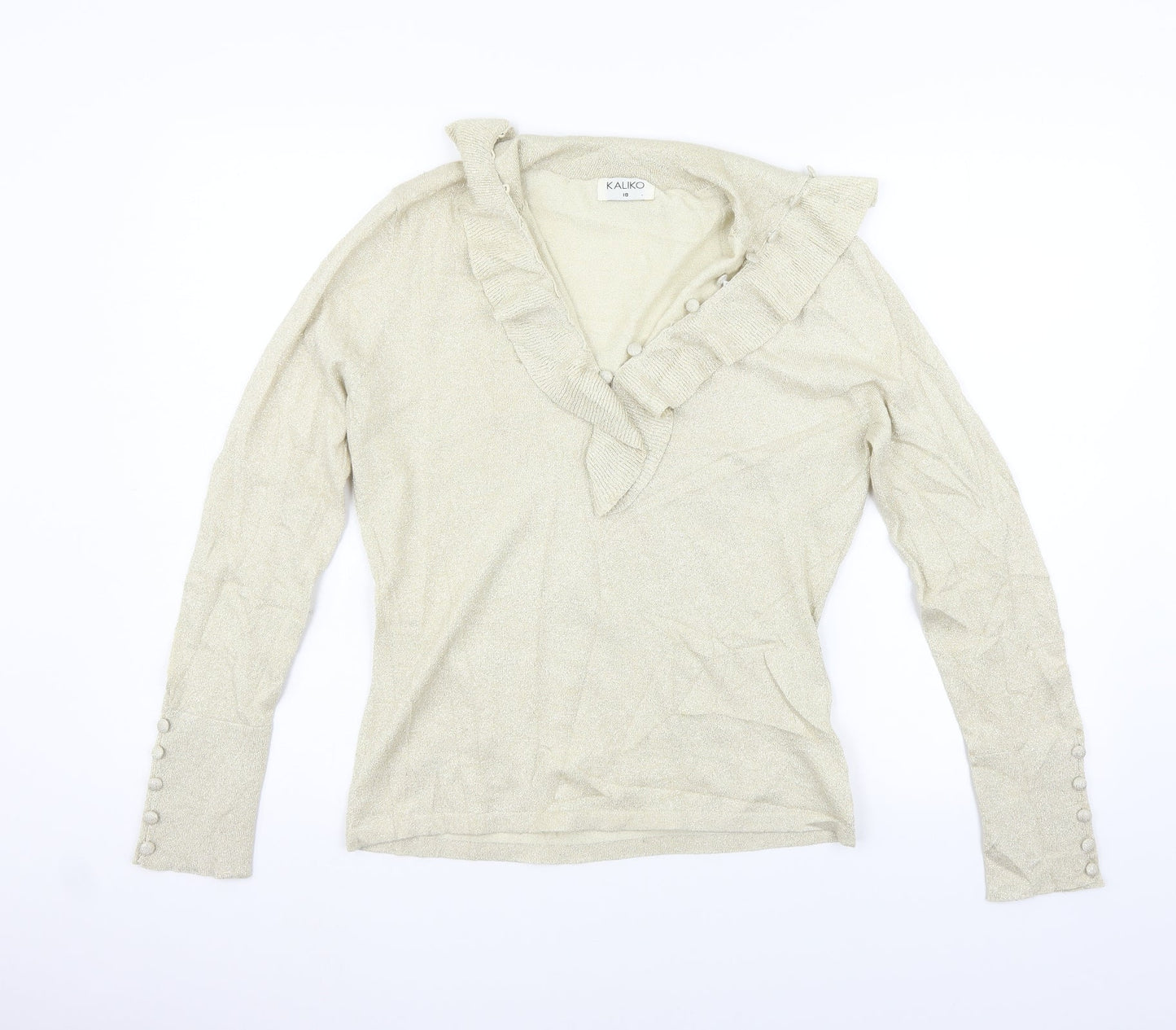kalico Womens Beige   Pullover Jumper Size 10