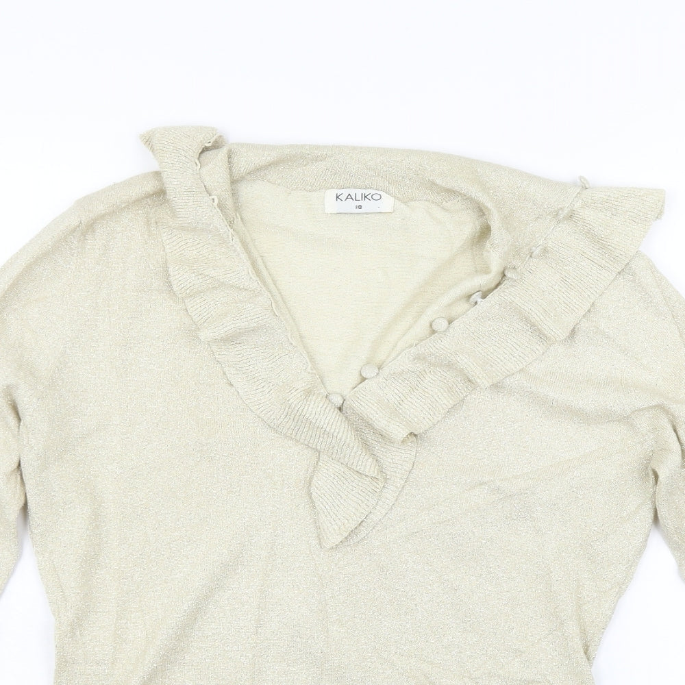 kalico Womens Beige   Pullover Jumper Size 10