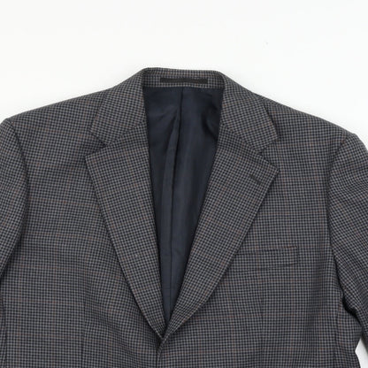 Preworn Mens Grey Check  Jacket Blazer Size S