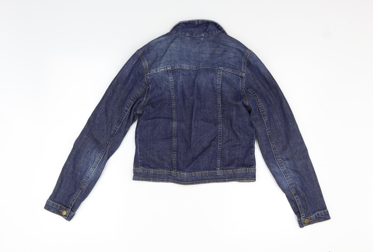 Back view of Gap boys’ blue jacket coat, size XL