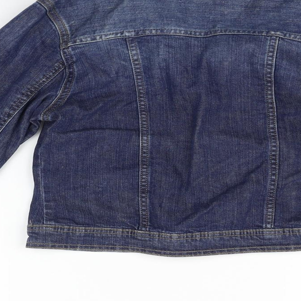 Brand and care label for Gap boys’ blue jacket coat, size XL