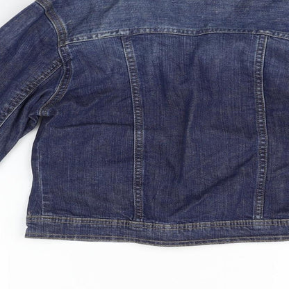 Brand and care label for Gap boys’ blue jacket coat, size XL