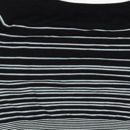 Monsoon Womens Black Striped  Pullover Jumper Size M