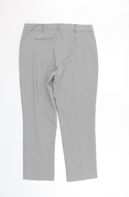Womens UK Size 12 Miss Selfridge Regular Fit  White Trousers