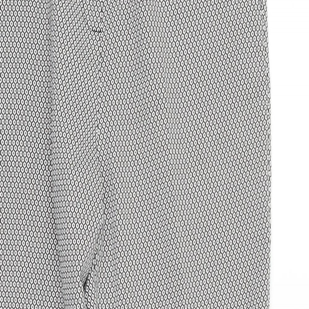 Womens UK Size 12 Miss Selfridge Regular Fit  White Trousers