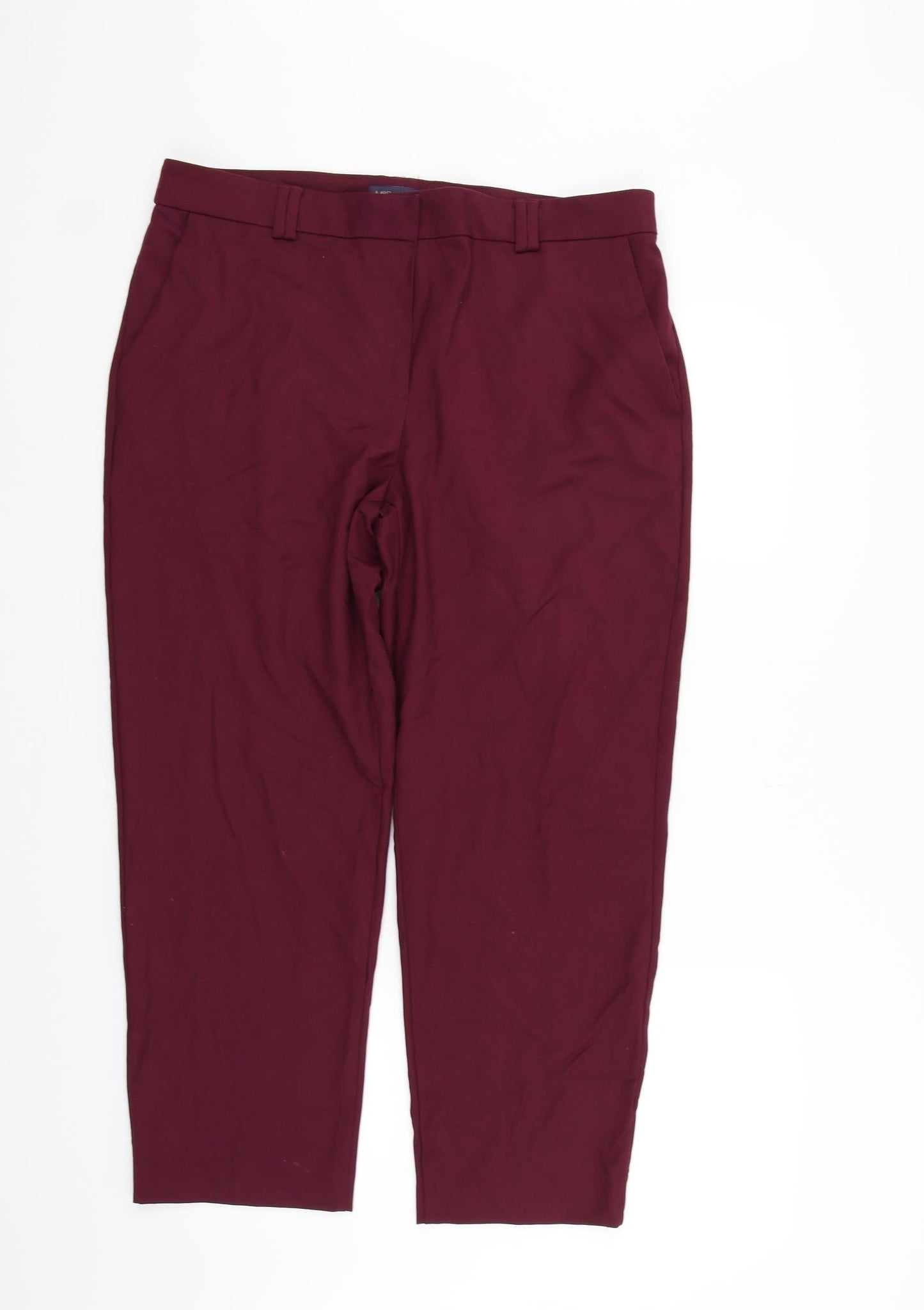 Womens UK Size 14 Marks and Spencer Regular Fit  Purple Trousers