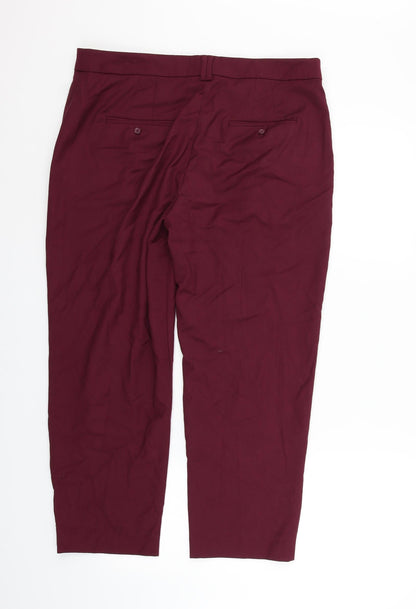 Womens UK Size 14 Marks and Spencer Regular Fit  Purple Trousers