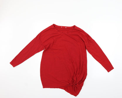 Womens UK Size 8 mamas & papas Red Basic T-Shirt