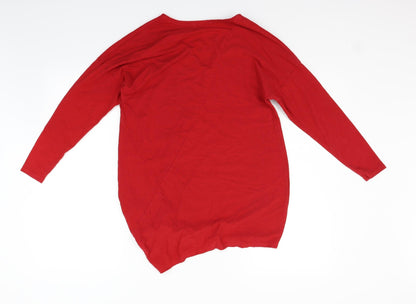 Womens UK Size 8 mamas & papas Red Basic T-Shirt