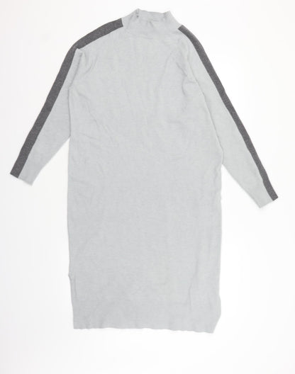 TU Womens Grey Houndstooth  Fit & Flare  Size L