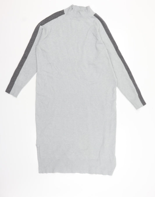 TU Womens Grey Houndstooth  Fit & Flare  Size L