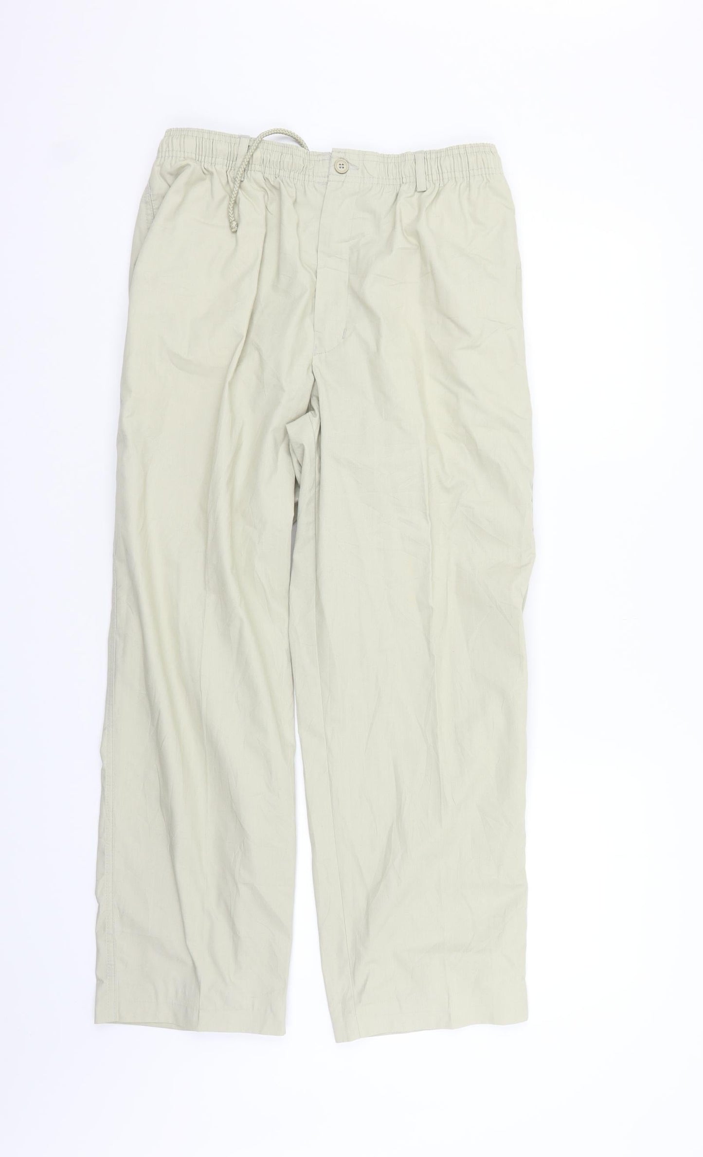Womens UK Size M Preworn Regular Fit  Beige Trousers