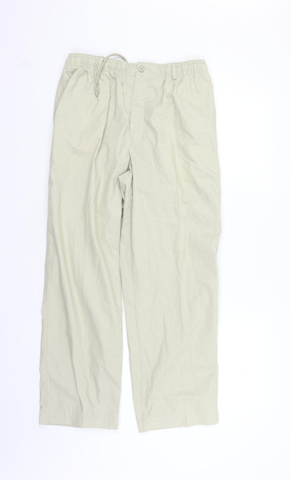 Womens UK Size M Preworn Regular Fit  Beige Trousers