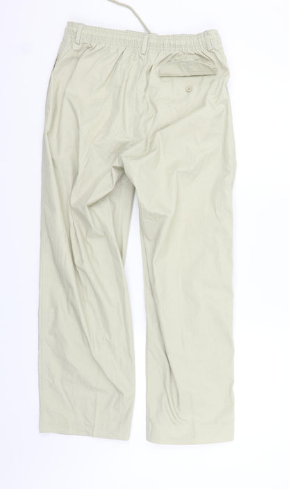 Womens UK Size M Preworn Regular Fit  Beige Trousers
