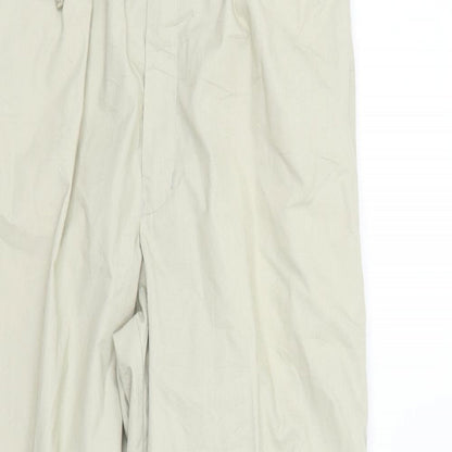 Womens UK Size M Preworn Regular Fit  Beige Trousers