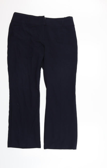 Womens UK Size 14 Marks and Spencer Regular Fit  Blue Trousers