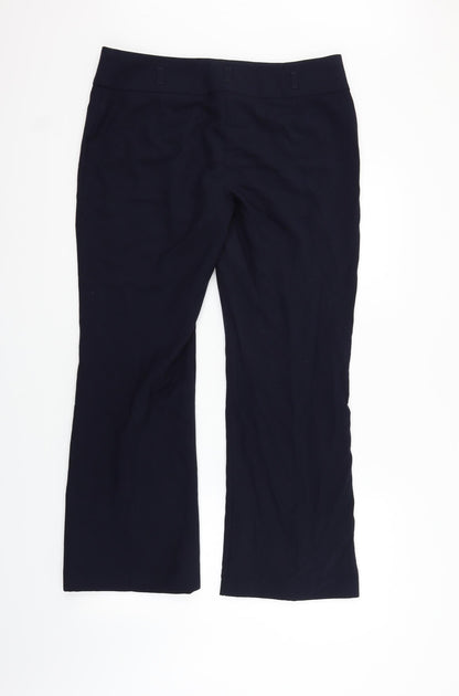 Womens UK Size 14 Marks and Spencer Regular Fit  Blue Trousers