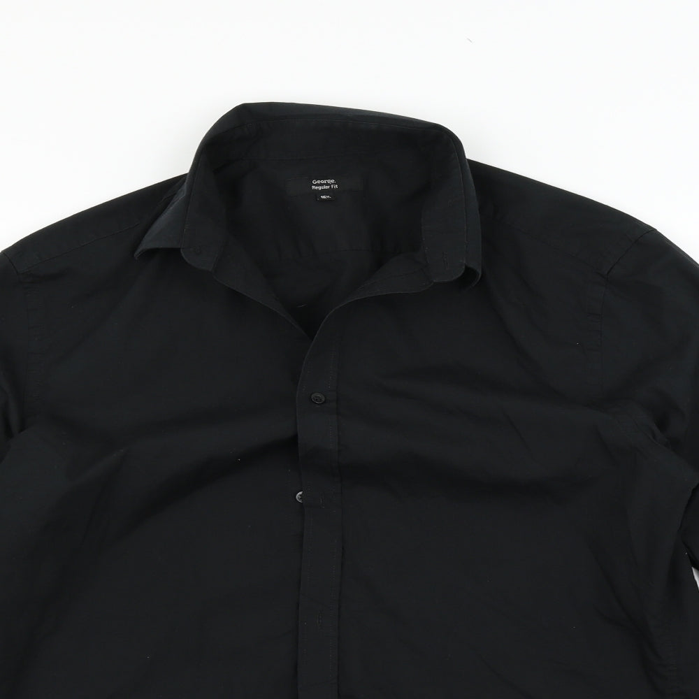 George Mens Blue Paisley   Button-Up Size 16