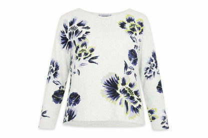 Marks & Spencer Womens Grey Floral  Pullover Jumper Size 8