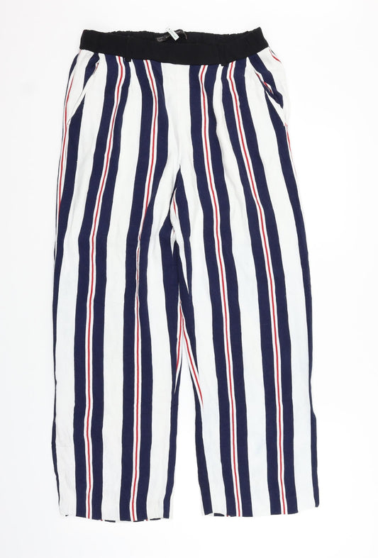 Womens UK Size S Zara Regular Fit  Blue Trousers