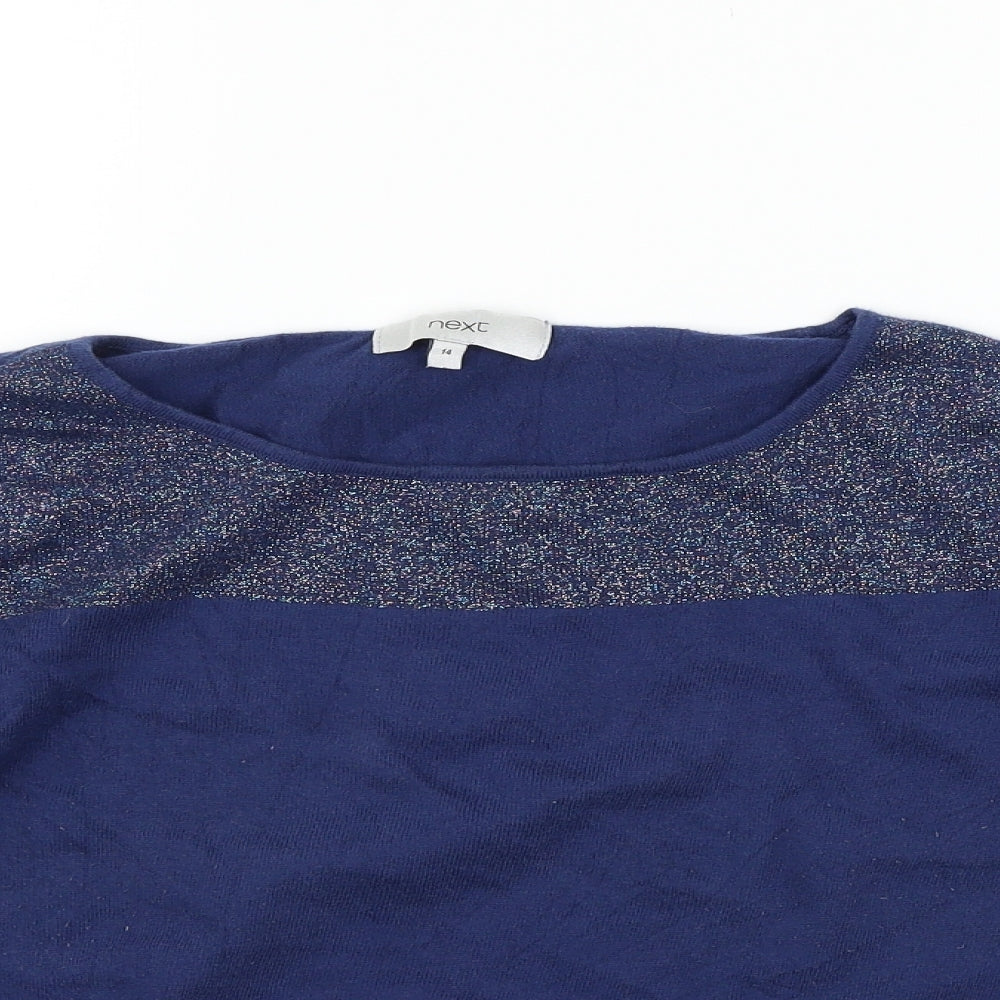 Marks and Spencer Womens Blue   Pullover Jumper Size 14  - washable marks