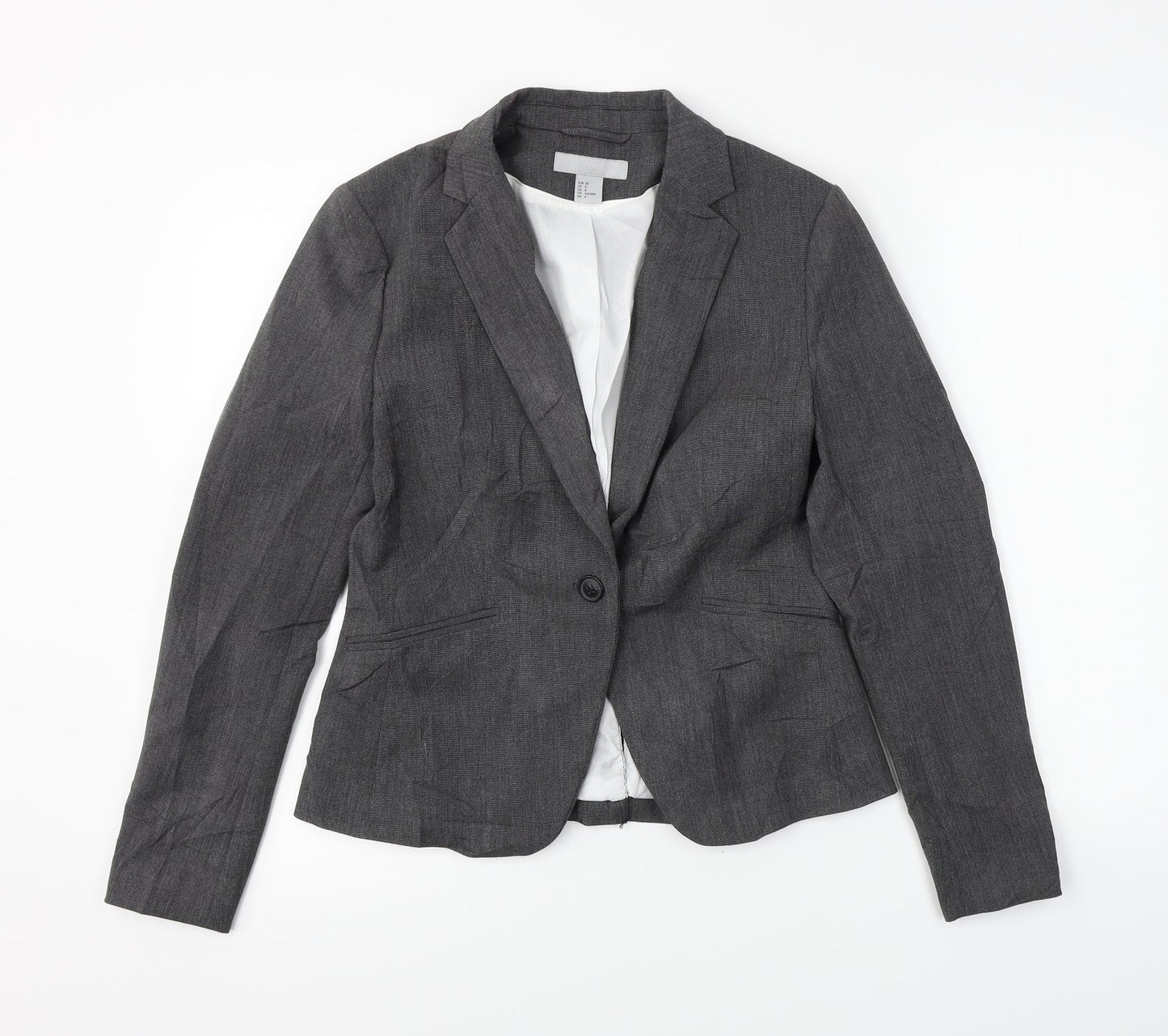 H&M  Womens Grey   Jacket Blazer Size 8