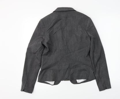 H&M  Womens Grey   Jacket Blazer Size 8