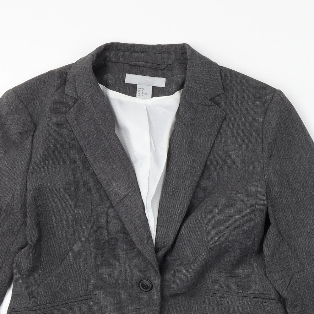 H&M  Womens Grey   Jacket Blazer Size 8