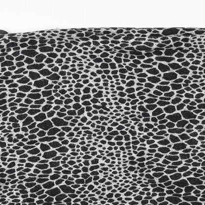 Dorothy Perkins  Womens Black Animal Print  Pullover Jumper Size 12