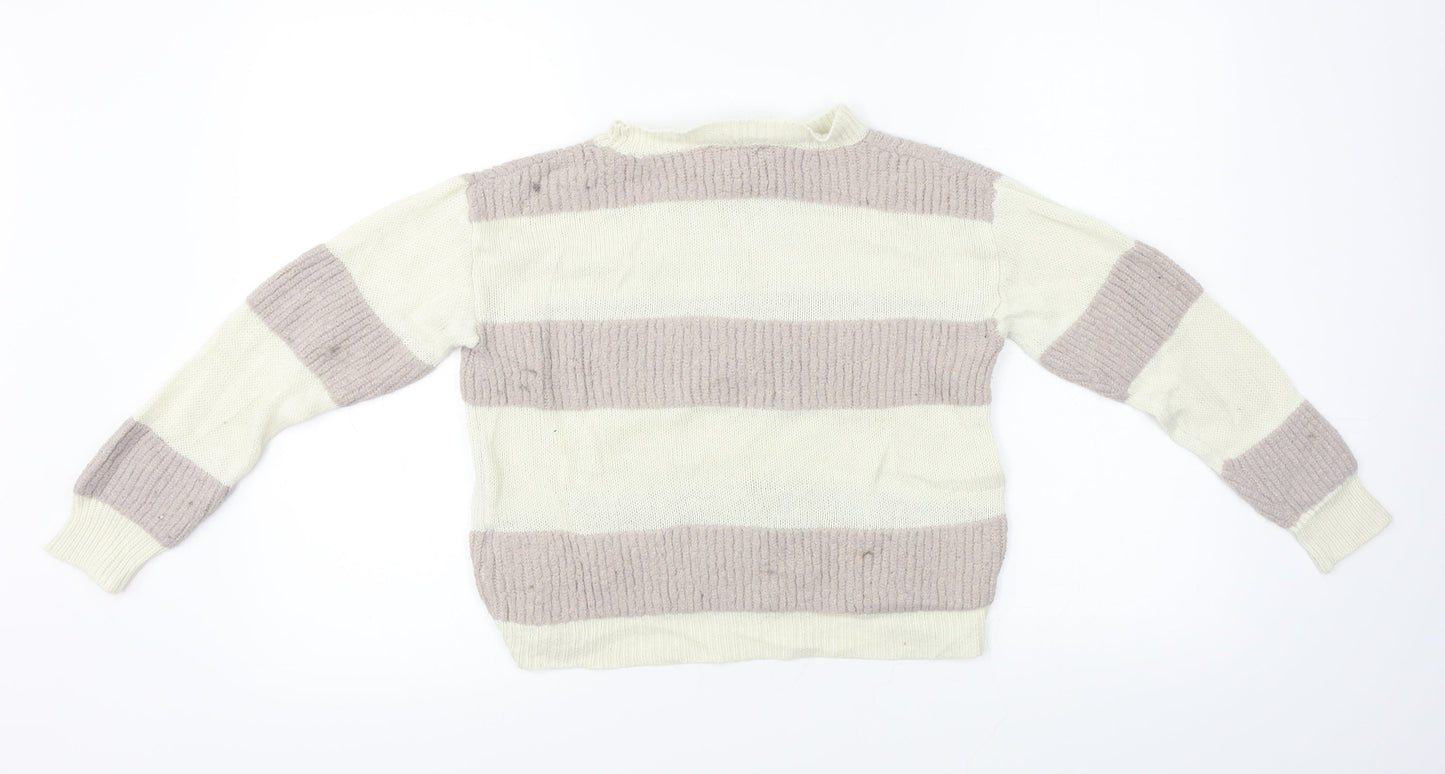 New Look  Girls Ivory Striped  Pullover Jumper Size 12-13 Years