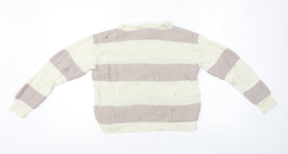 New Look  Girls Ivory Striped  Pullover Jumper Size 12-13 Years