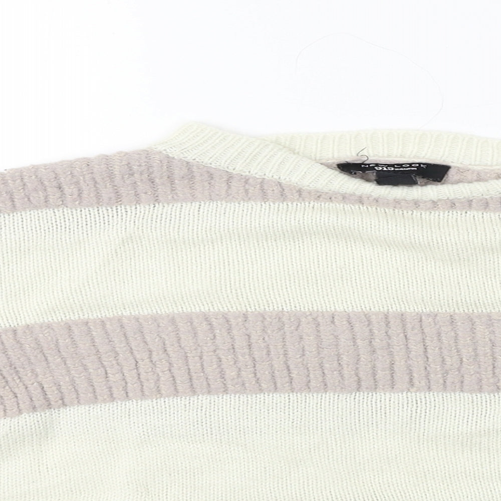 New Look  Girls Ivory Striped  Pullover Jumper Size 12-13 Years