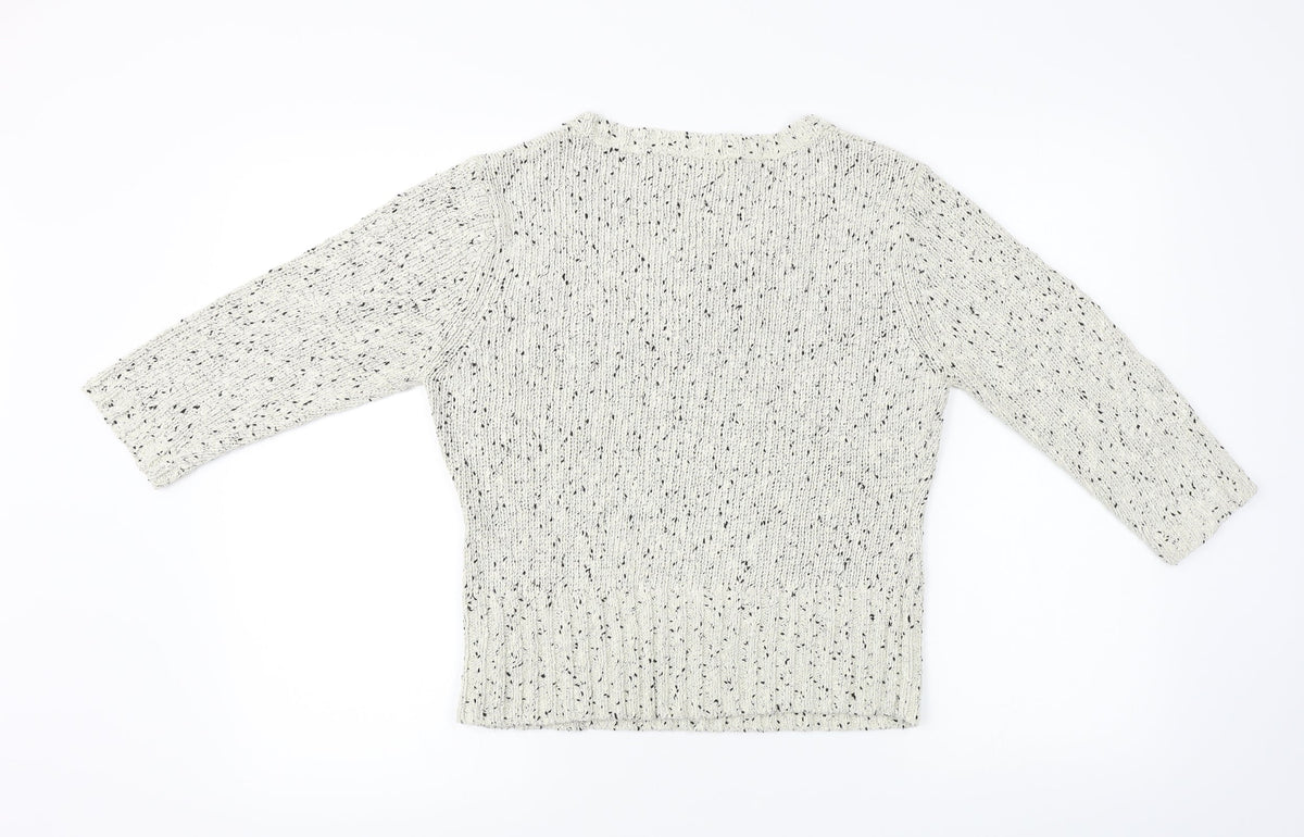 Back view of Kaliko women’s ivory jumper, size UK 16