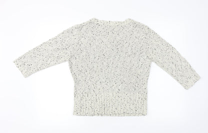 Back view of Kaliko women’s ivory jumper, size UK 16