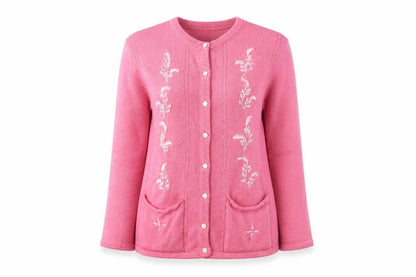 solution  Womens Pink   Cardigan Jumper Size M