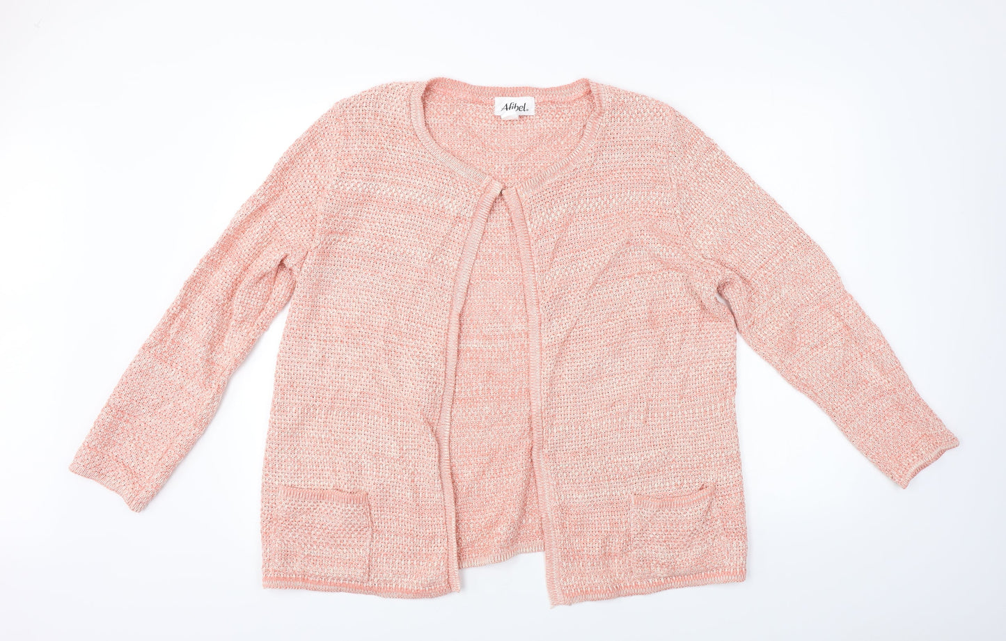 Afibel  Womens Orange   Cardigan Jumper Size 16
