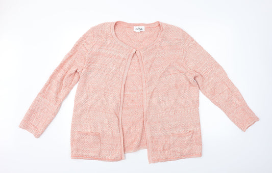 Afibel  Womens Orange   Cardigan Jumper Size 16