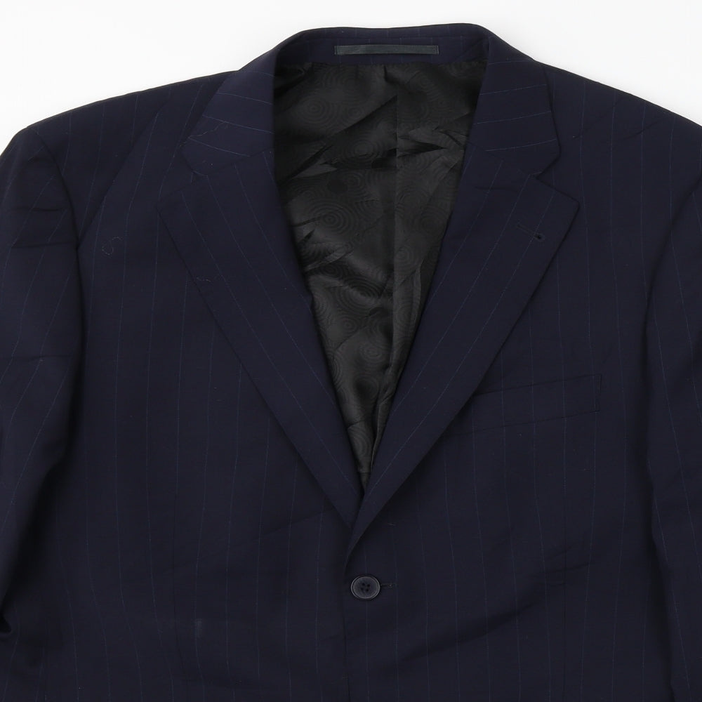 Brooke Taverner   Mens Blue Striped  Jacket Blazer Size 42