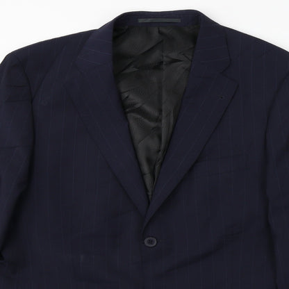 Brooke Taverner   Mens Blue Striped  Jacket Blazer Size 42