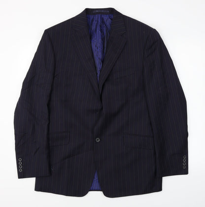 Mens UK Size 40 Marks and Spencer Regular Blue Suit Jacket
