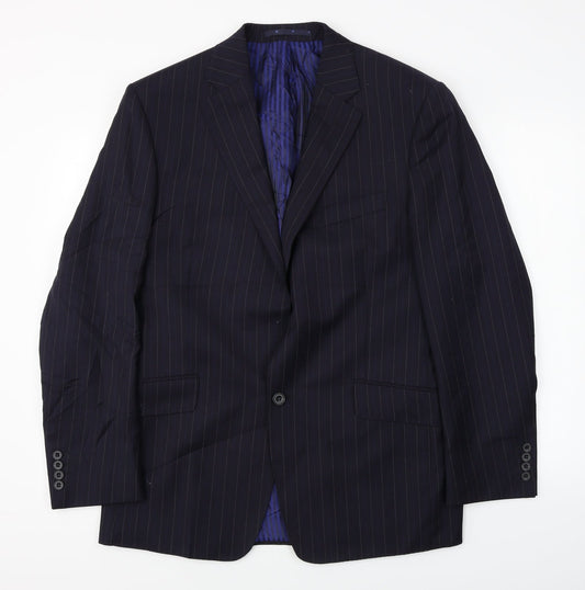 Mens UK Size 40 Marks and Spencer Regular Blue Suit Jacket
