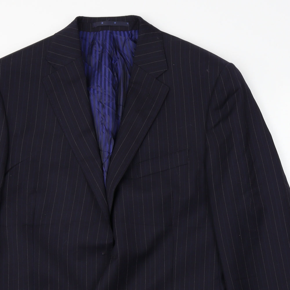 Mens UK Size 40 Marks and Spencer Regular Blue Suit Jacket