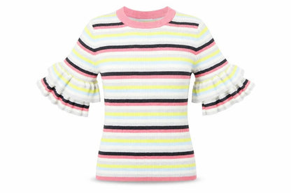 H&M  Womens White Striped  Pullover Jumper Size M