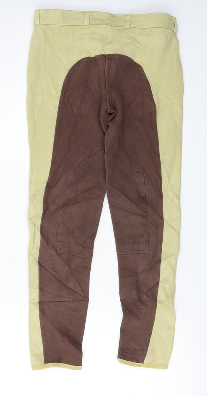 Womens UK Size M Preworn Regular Fit  Yellow Trousers