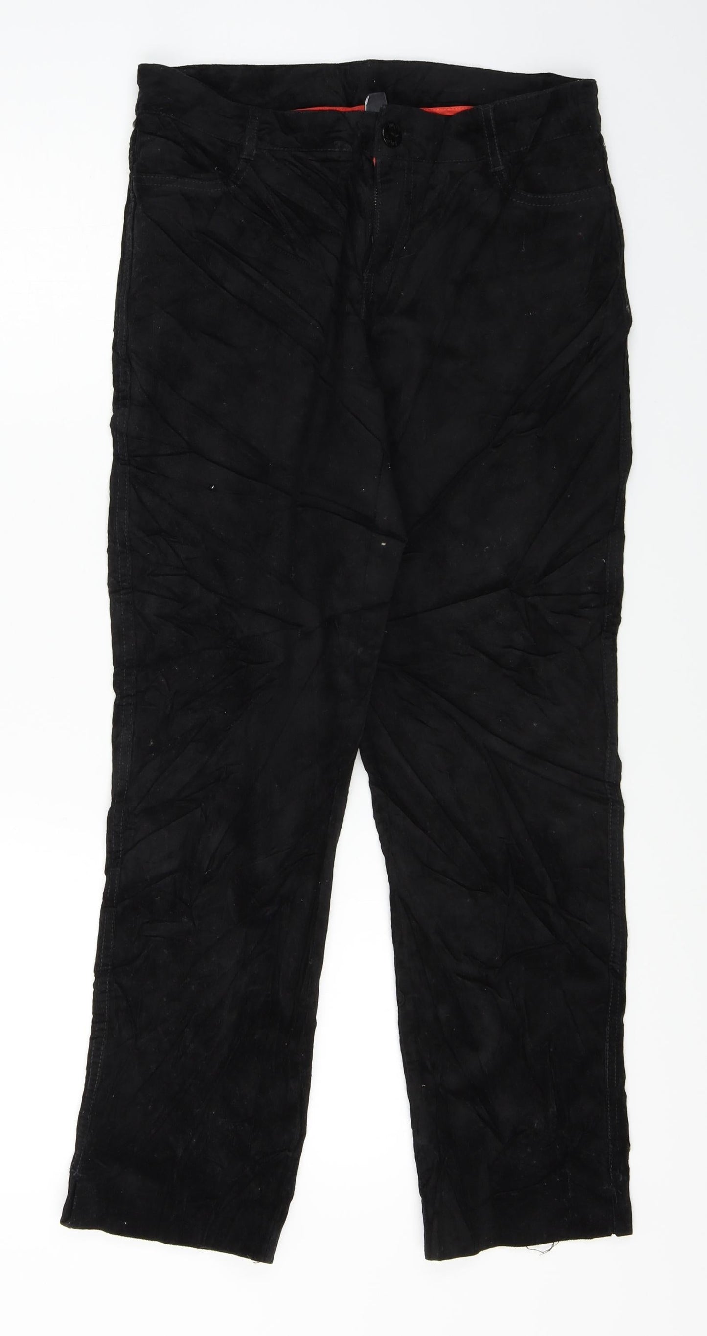 Womens UK Size 30 in Preworn Regular Fit  Black Trousers