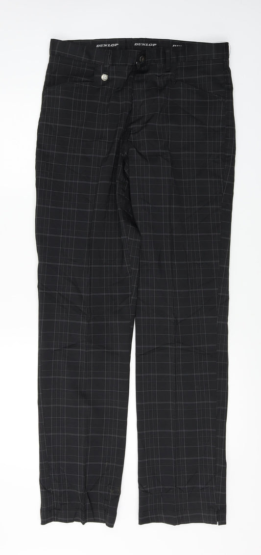 Womens UK Size 34 in Dunlop Regular Fit  Black Trousers