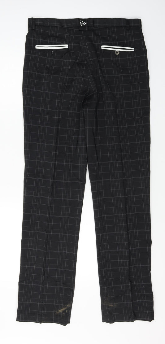 Womens UK Size 34 in Dunlop Regular Fit  Black Trousers